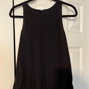 LULULEMON All Tied Up Tank Black Size 6/8  Cotton Open Back Top Sleeveless